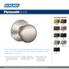 Schlage F40 V PLY 605 Plymouth Door Knob, Bed & Bath Privacy Lock, Bright Brass view 2
