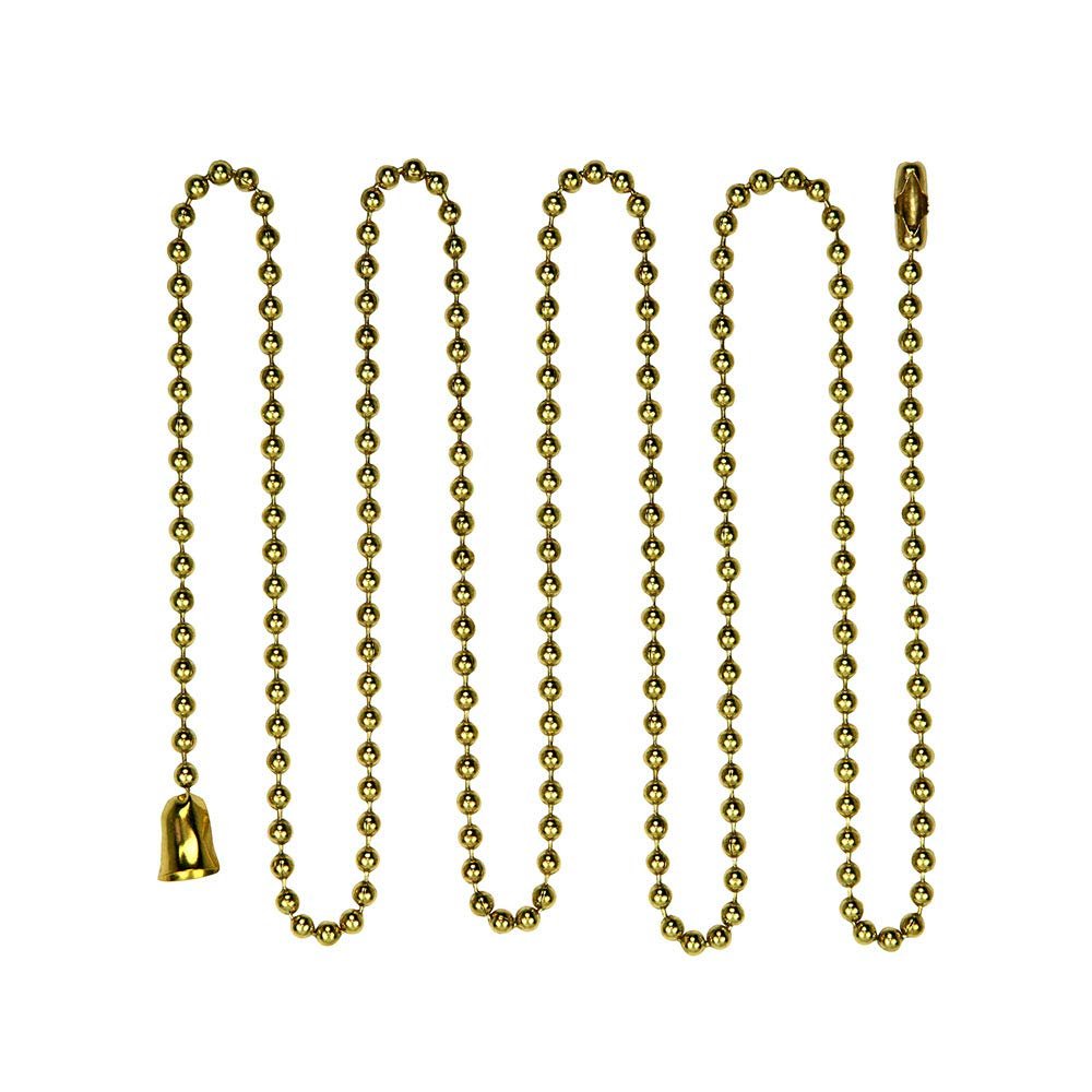 EATON Wiring BP331BB-SP-L Ball Chain Accessories with End Bell and Connector, Brass Finish
