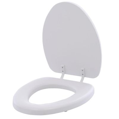 BEMIS 1250TTA 000 Commercial Heavy Duty Open Front Toilet Seat, ELONGATED, Plastic, White