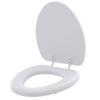 BEMIS 1250TTA 000 Commercial Heavy Duty Open Front Toilet Seat, ELONGATED, Plastic, White view 1