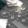 Gatco 5073 Designer II Towel Ring, Wall-Mounted Bathroom Hand Towel Ring, 6.5" Face, Chrome Finish view 2
