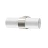 Gatco 1634, Glam Double Sconce / Satin Nickel / Double Cylinder Frosted Glass Sconce / Bathroom Vanity Light / Wall Mounted Vertically or Horizontally view 1