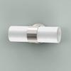 Gatco 1634, Glam Double Sconce / Satin Nickel / Double Cylinder Frosted Glass Sconce / Bathroom Vanity Light / Wall Mounted Vertically or Horizontally view 3