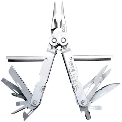 SOG Powerlock Heavy Duty 18 Multitool Pliers with Ballistic Nylon Sheath (Satin)