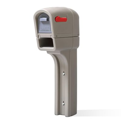 Step2 MailMaster Plus Mailbox, Easy to Install, Newspaper Holder, Heavy-Duty Plastic, Weather Resistant, Stone Gray