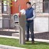 Step2 MailMaster Plus Mailbox, Easy to Install, Newspaper Holder, Heavy-Duty Plastic, Weather Resistant, Stone Gray view 2