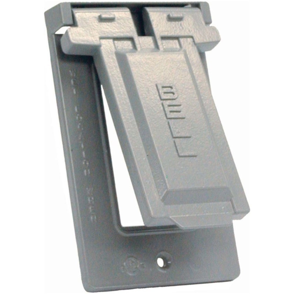 Hubbell-Bell 5103-5 Vertical Receptacle Cover, Gray
