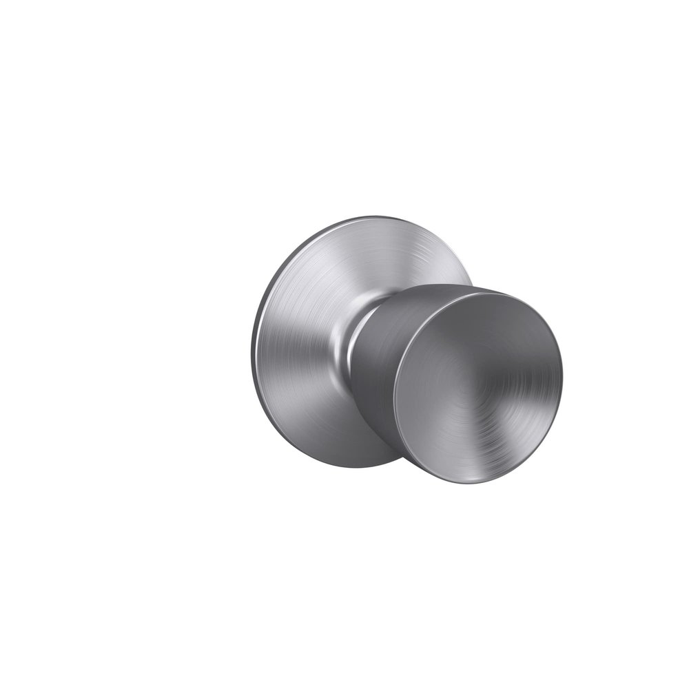 Schlage F10 V BEL 626 Bell Door Knob, Hall & Closet Passage Lock, Satin Chrome