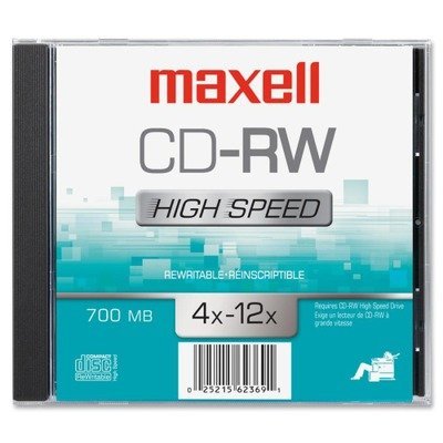 Maxell CD-RW Rewritable Media 700MB High Speed 4x-12x