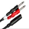 Hosa YPP-136 1/4 inch TRSF to Dual 1/4 inch TS Stereo Breakout Cable view 4