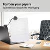 Kensington Document Holder for Typing for Laptops and Monitors, Flex Clip Copyholder, Typing Stand Document Holder, Office Paper Clip Holder, Compact Paper Holder Stand, Black 9-3/4" Wide K62081BF view 3