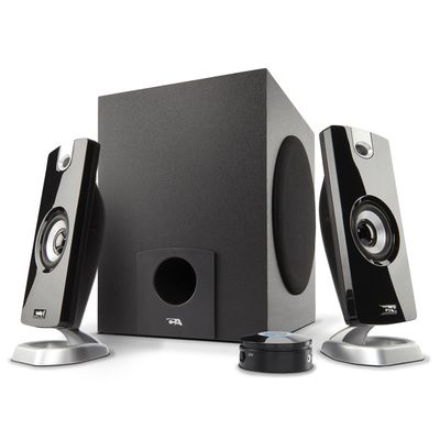Cyber Acoustics CA-3090 2.1 Speaker System with Subwoofer with 18W of Power  Easy Setup and Convenient Controls, Great for Music, Movies, and Gaming