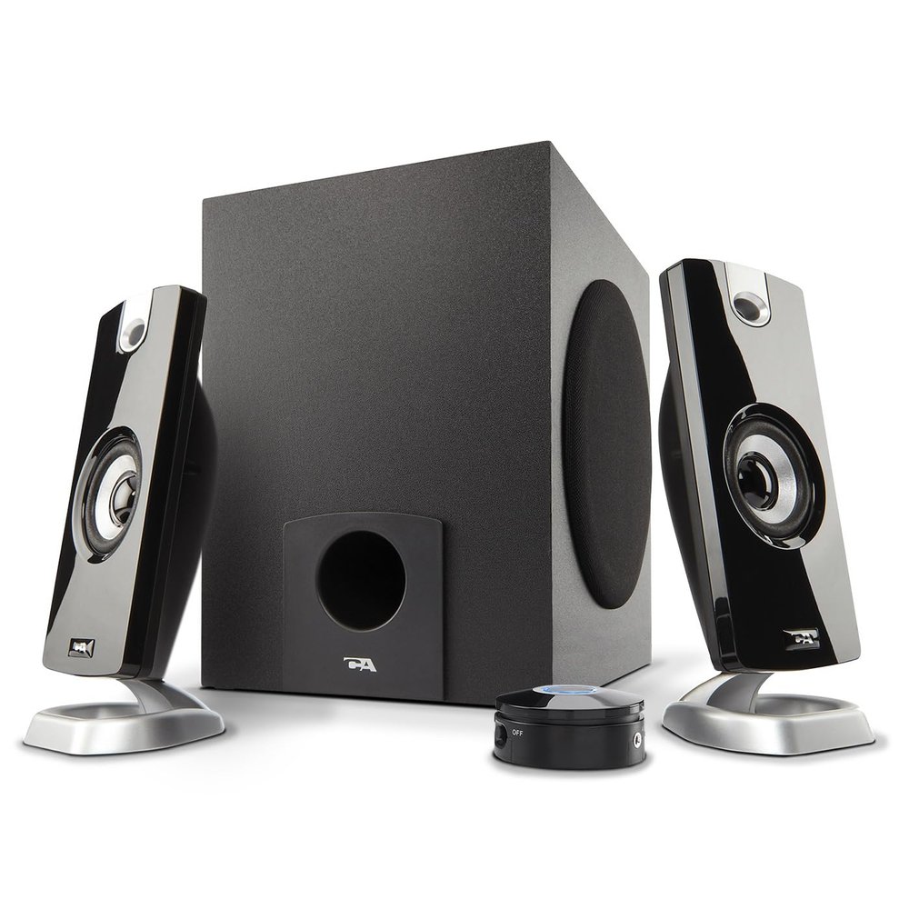 Cyber Acoustics CA-3090 2.1 Speaker System with Subwoofer with 18W of Power  Easy Setup and Convenient Controls, Great for Music, Movies, and Gaming