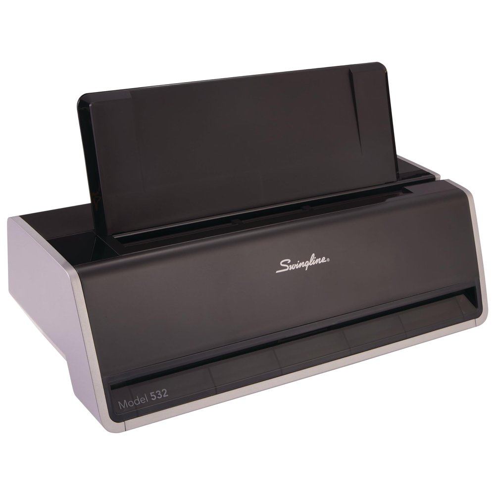 Swingline Electric Hole Puncher 2 Hole, 28 Sheet Capacity Hole Punch, Jam Resistant, Touch Screen, Platinum (74532)