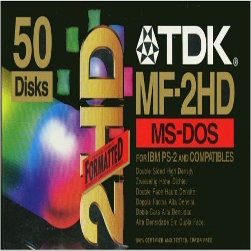 TDK 50-Pack 3.5" Floppy Disks Preformatted for PC