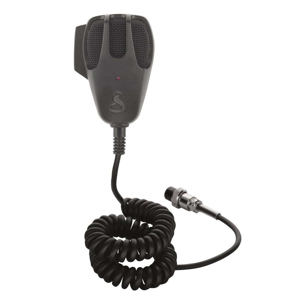 Cobra HG M73 Premium Dynamic Replacement CB Microphone (Black)  4 Pin Connector, 9 Foot Cord, Heavy Duty ABS Shell, Wire Mesh Grille, Left Side Push To Talk, Chrome Connector