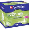 VERBATIM CD-RW 700MB 8-12X HI SPEED PK10 view 1