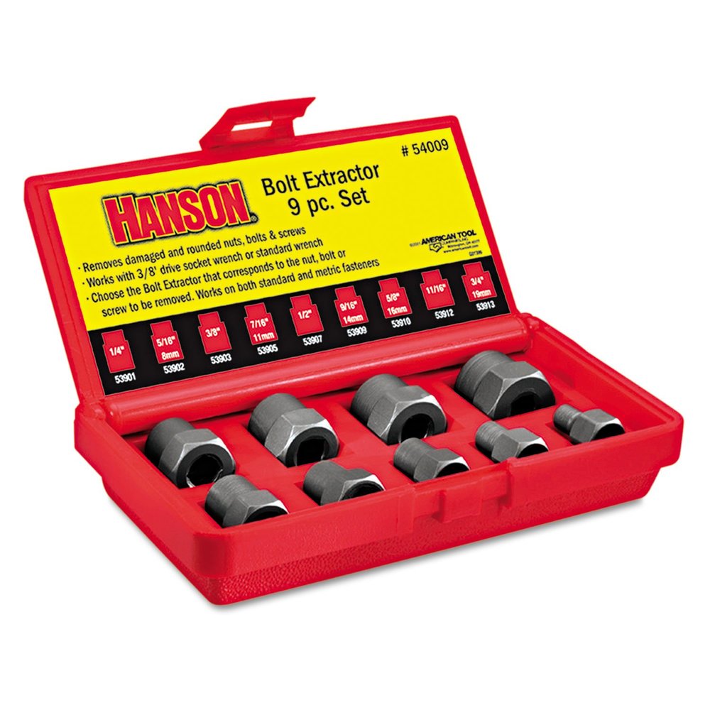 IRWIN Bolt Extractor Set, Fractional, 9-Piece (54009)