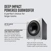 Polk Audio PSW505 12" Powered Subwoofer - Deep Bass Impact & Distortion-Free Sound, Up to 460 Watts, Easy Integration with Home Theater Systems, Black view 2