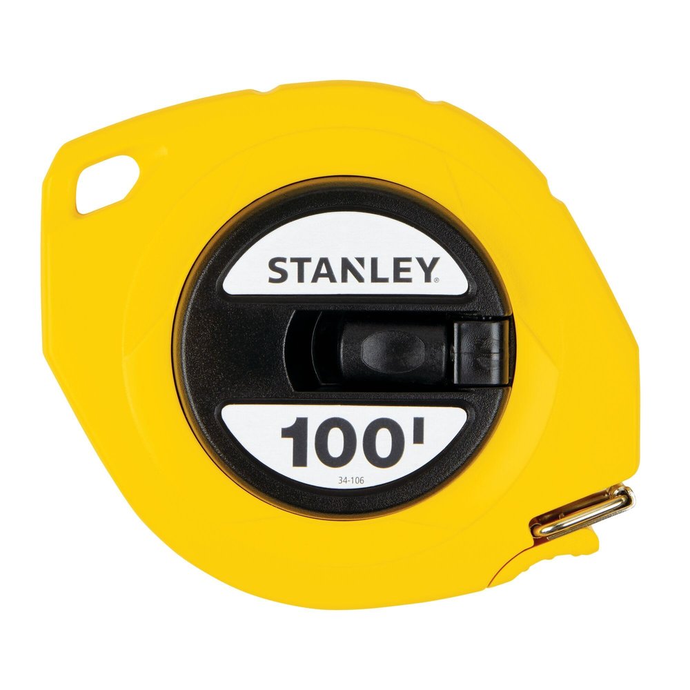 STANLEY Tape Measure 100 Ft X 3/8 in., Closed Case Steel Long Tape (34-106)