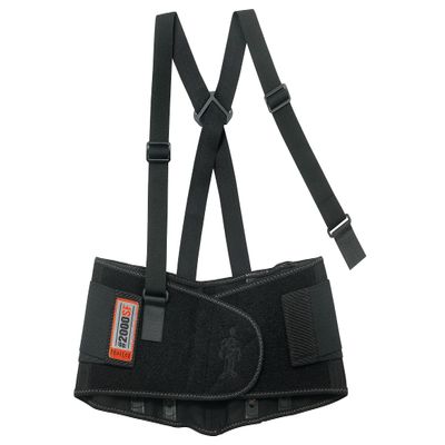 Ergodyne ProFlex 2000SF Back Support Brace, 8.5" Spandex, V-Shape Design and Patented Stays for Added Support, 3XL,Black