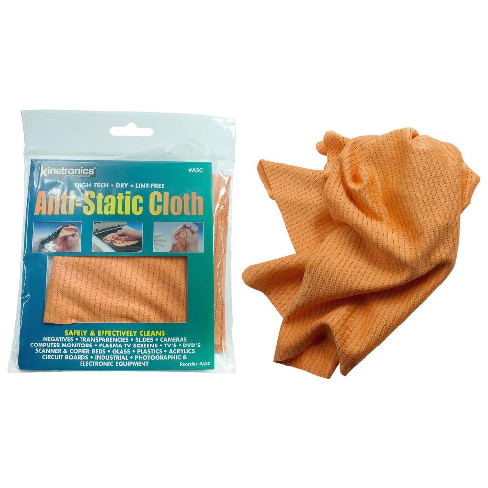 Kinetronics Anti-Static Microfiber Cloth, 10x18-Inch Tiger Cloth