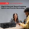 Pyle Home Digital Dual Cassette Deck Media Player Music Recording Device with RCA Cables Switchable Rack Mounting Hardware CrO2 Tape Selector Included 3 Digit Counter - 110V/220V view 2