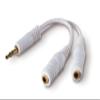 Belkin 3.5mm Audio Splitter  Dual Headphone and Speaker Jack Adapter for Sharing Music or Videos  Compatible with iPhone, iPad, Laptops, Tablets, and Other Devices with AUX Port  White view 1