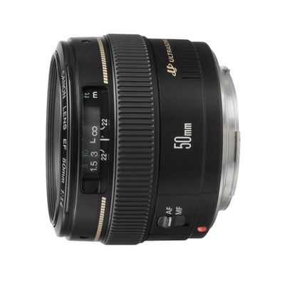 Canon EF 50mm f/1.4 USM Standard and Medium Telephoto Lens for Canon SLR Cameras, Fixed