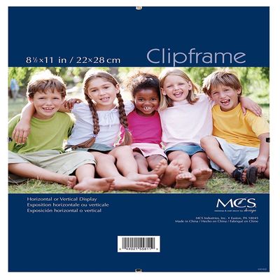 MCS Glass Clip Picture Frame for a 8.5" x 11" Photograph