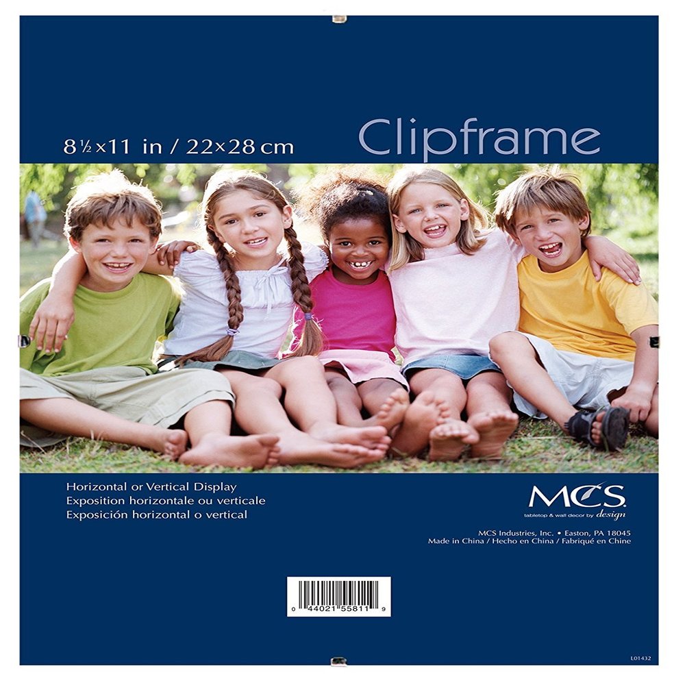 MCS Glass Clip Picture Frame for a 8.5" x 11" Photograph