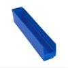 Quantum Storage Systems QSB105BL 16-Pack 4" Hanging Plastic Shelf Bin Storage Containers, 23-5/8" x 4-1/8" x 4" , Blue view 1