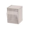 Quantum Storage Clear Tip Out Storage Bins - 4in. x 4 1/2in. x 6in. Size, Ivory view 1