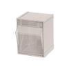 Quantum Storage Clear Tip Out Storage Bins - 4in. x 4 1/2in. x 6in. Size, Ivory view 2