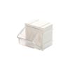 Quantum Storage QSB104 Heavy-Duty Nesting Plastic Shelf Bins for Pharmacy, Hospital & Warehouse, Hanging Lip & 7 Divider Slots, 18" x 7" x 4", Yellow, 20-Pack view 1