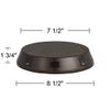 1 3/4" High Universal Charging Workstation Lamp Base with USB Ports A+C and AC Power Outlet Brown Bronze Finish Metal Shade Living Room Bedroom Bedside Nightstand House Office Home view 4
