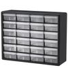 Akro-Mils 24 Cabinet 10724, Plastic Parts Storage Hardware and Craft Cabinet, (20-Inch W x 6-Inch D x 16-Inch H), Black view 1