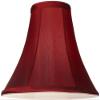 Deep Red Medium Bell Lamp Shade 5" Top x 12" Bottom x 8.5" High x 9" Slant (Spider) Replacement with Harp and Finial - Springcrest view 2