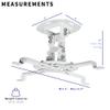 VIVO Universal Adjustable Ceiling Projector, Projection Mount Extending Arms Mounting Bracket, White, MOUNT-VP01W view 2