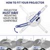 VIVO Universal Adjustable Ceiling Projector, Projection Mount Extending Arms Mounting Bracket, White, MOUNT-VP01W view 3