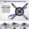 VIVO Universal Adjustable Ceiling Projector Mount for Regular and Mini Projectors, Projection Mount with Extending Arms, Black, MOUNT-VP01B view 3