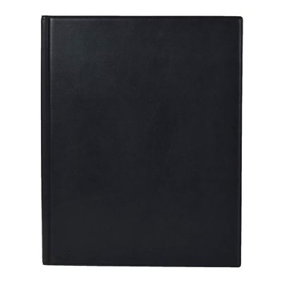 Prat Paris SP-12, Bound SP Presentation Book with 12 9-1/2" x 12-1/2" Permanently Sealed Crystal Clear Pages, Cover Color: Black