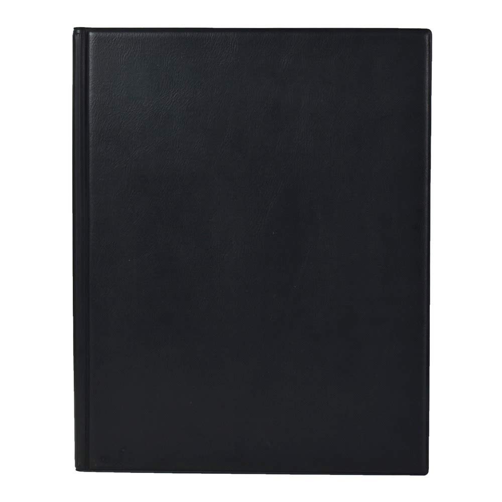 Prat Paris SP-12, Bound SP Presentation Book with 12 9-1/2" x 12-1/2" Permanently Sealed Crystal Clear Pages, Cover Color: Black