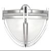 Possini Euro Design Deco Modern Wall Light Sconce Brushed Nickel Silver Hardwired 13 3/4" Wide Fixture Curved Line Marbleized Glass Shade Bedroom Bathroom Bedside Living Room Home Hallway Dining view 1