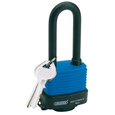 Draper 45mm Laminated Steel Padlock with Extra Long Shackle - 64177