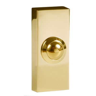 Byron 2204 Wired Doorbell Additional Chime Bell Push, Brass