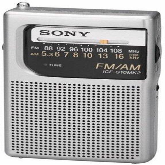 Sony ICF-S10MK2 Pocket AM/FM Radio, Silver