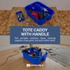 Akro-Mils 09185 Plastic Tote Tool & Supply Cleaning Caddy with Handle, (18-3/8-Inch x 13-7/8-Inch x 9-Inch), Blue (09185BLUE) view 2