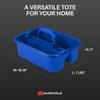 Akro-Mils 09185 Plastic Tote Tool & Supply Cleaning Caddy with Handle, (18-3/8-Inch x 13-7/8-Inch x 9-Inch), Blue (09185BLUE) view 4