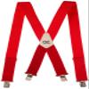 Custom Leathercraft110RED Heavy Duty Work Suspenders, Elastic Straps, One Size, Red view 1
